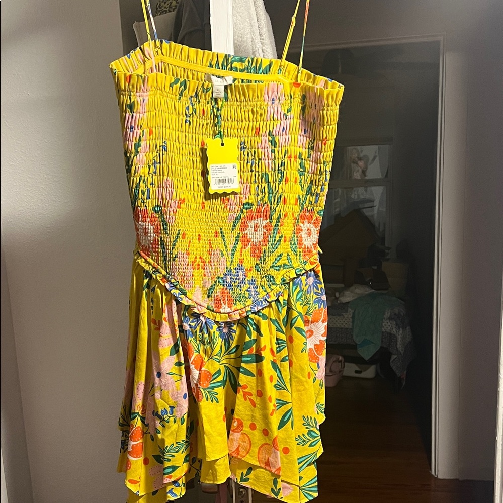 Chelsea & Violet Yellow and Pink Floral Dress